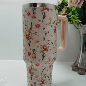 Flora Series Stainless Steel Tumbler | SUS 304 | 1200ml – Premium Thermal Bottle for Hot & Cold Drinks