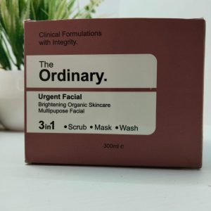 The Ordinary Urgent Facial 3-in-1 – Brightening Organic Skincare | Scrub, Mask & Wash (300ml)