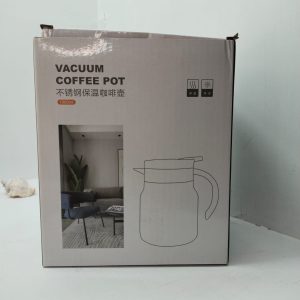 Longde 1000ml Vacuum Coffee Pot – Stainless Steel Thermal Flask for Hot & Cold Drinks